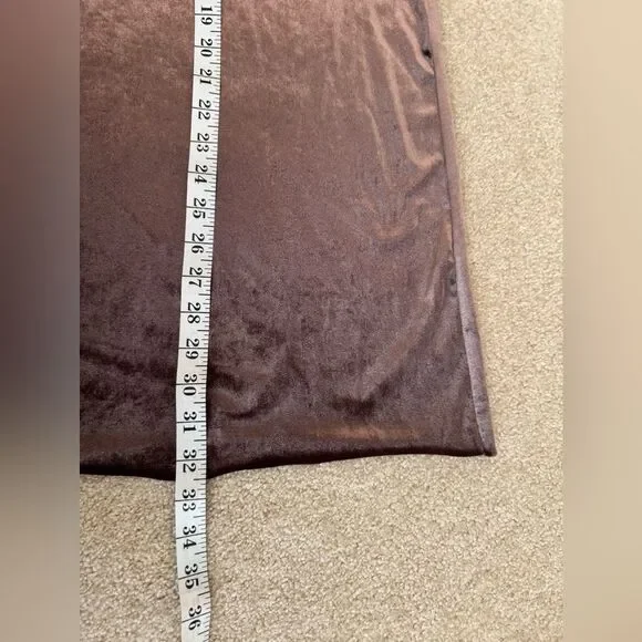 NWOT Zara Collection Brown Velvet Straight Dress - Picture 8 of 8